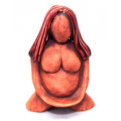 Ceramic Small Mother Earth Goddess Brown 11